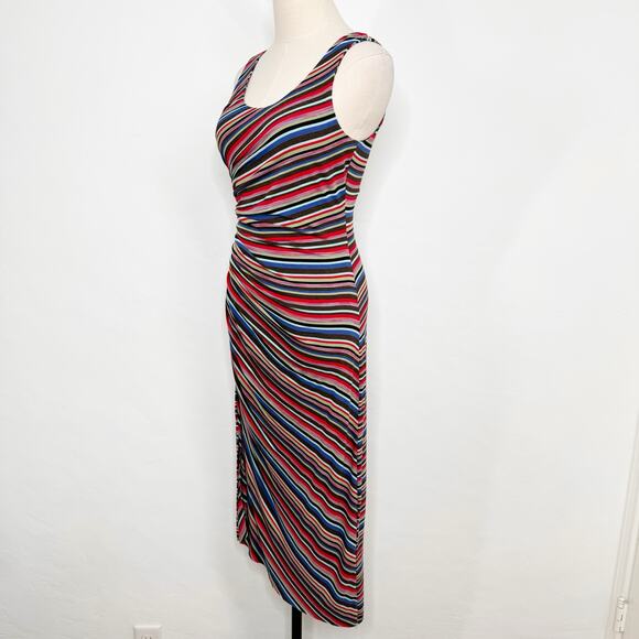 Bailey 44 Luca Maxi Dress Multicolor Striped Ruched Anthro Boho Preppy Size S - Picture 9 of 12
